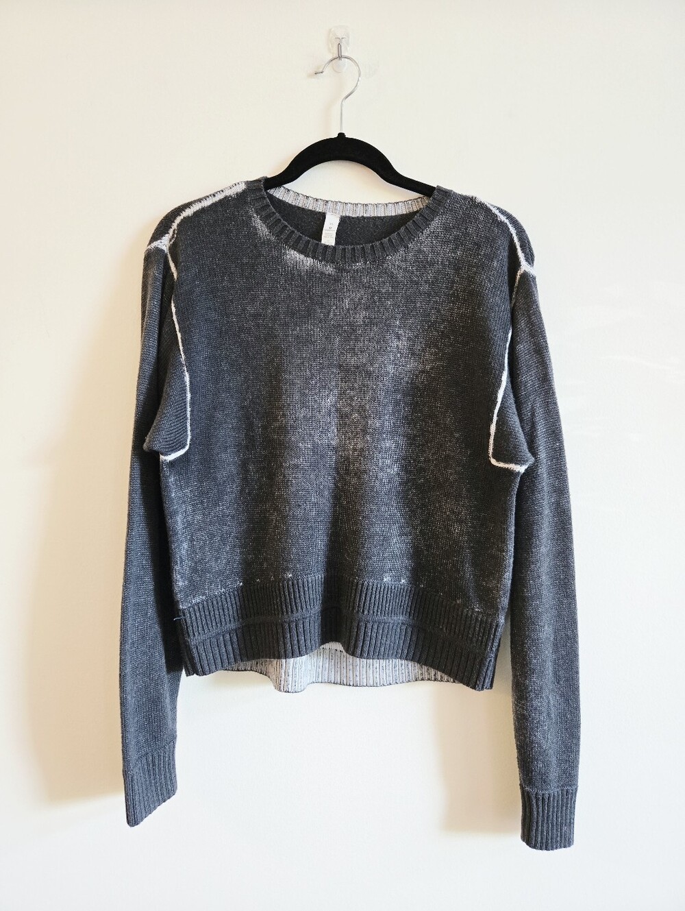 LULULEMON I S/M Hazy Days Sweater with Cashmere I distressed grey - Picture 2 of 8